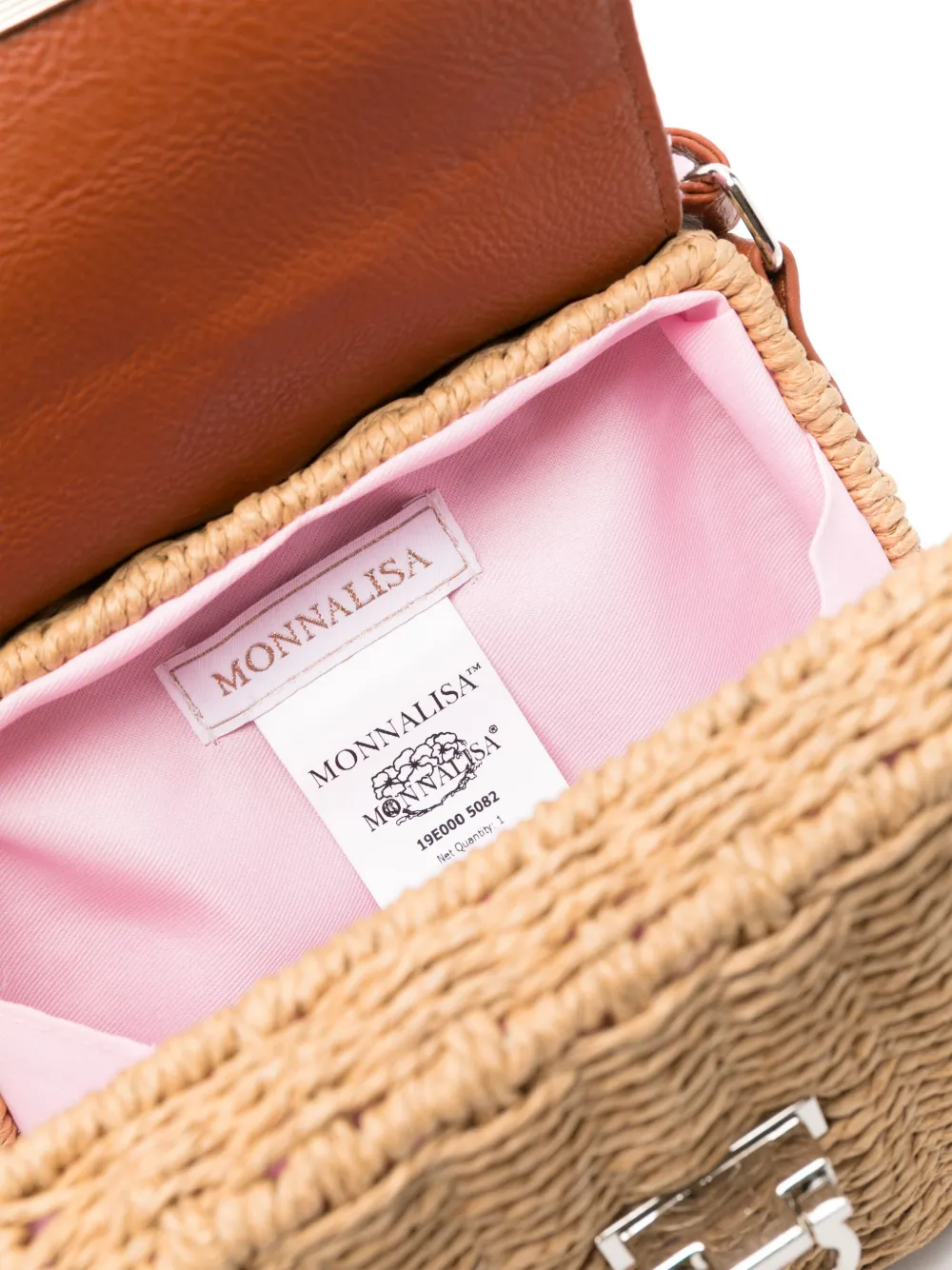 Monnalisa Crossbodytas met bloemapplicatie Beige