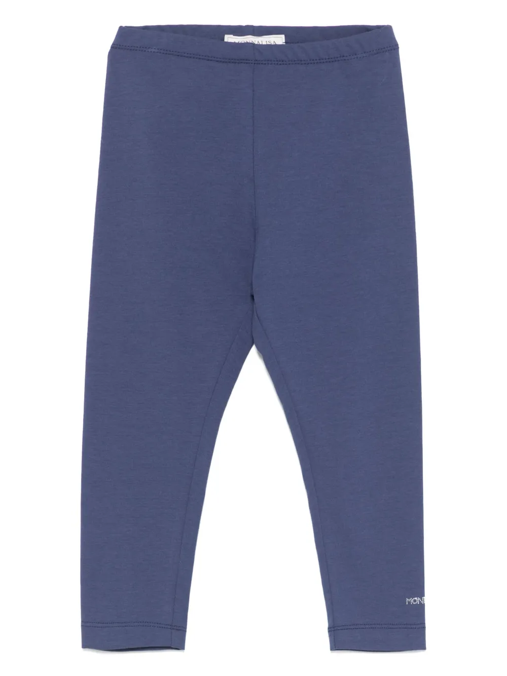 Monnalisa Legging met logo van kristallen Blauw
