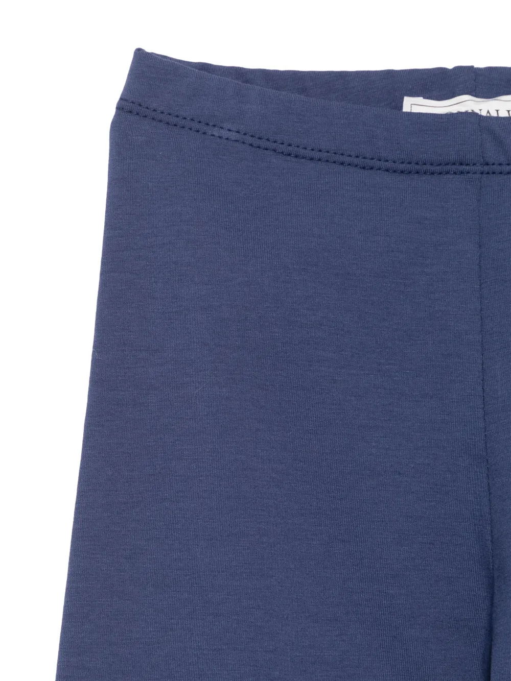 Monnalisa Crystal-logo Leggings In Blue