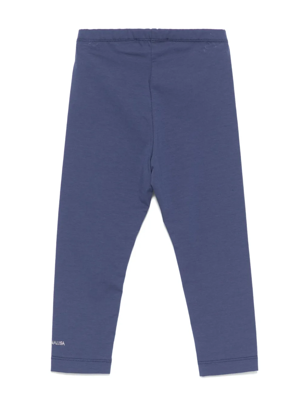 Monnalisa Legging met logo van kristallen - Blauw