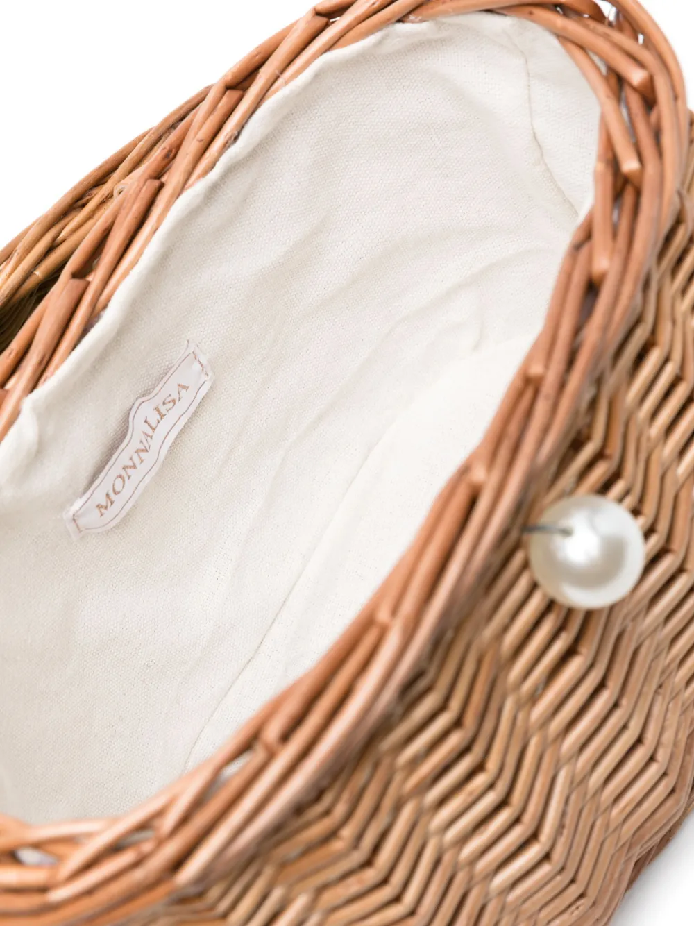 Monnalisa Shopper met fruitdetail Beige