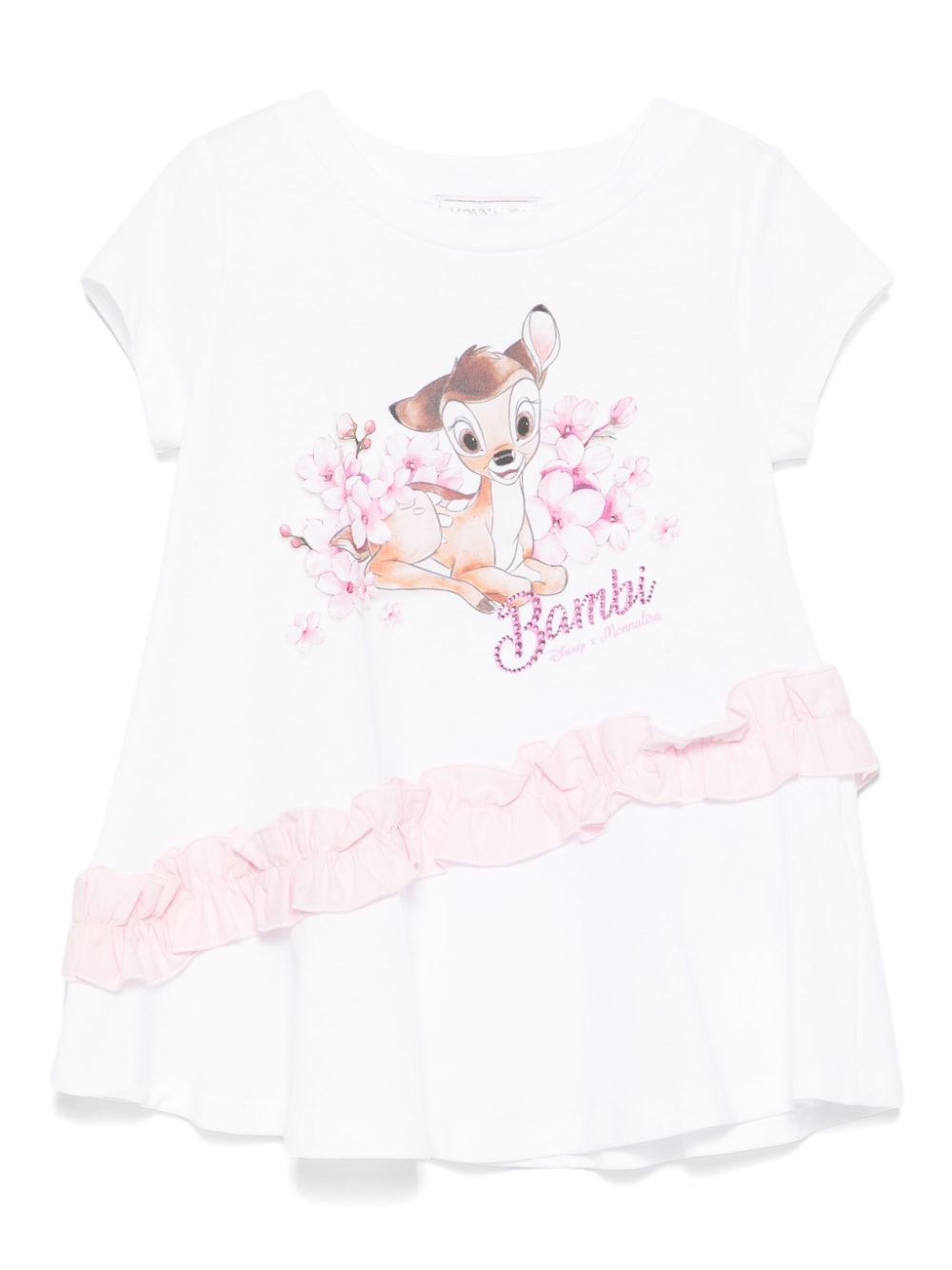 Monnalisa x Disney T-shirt met Bambi-print Wit