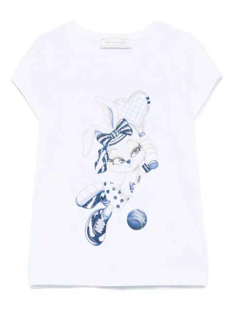 Monnalisa bunny-print T-shirt