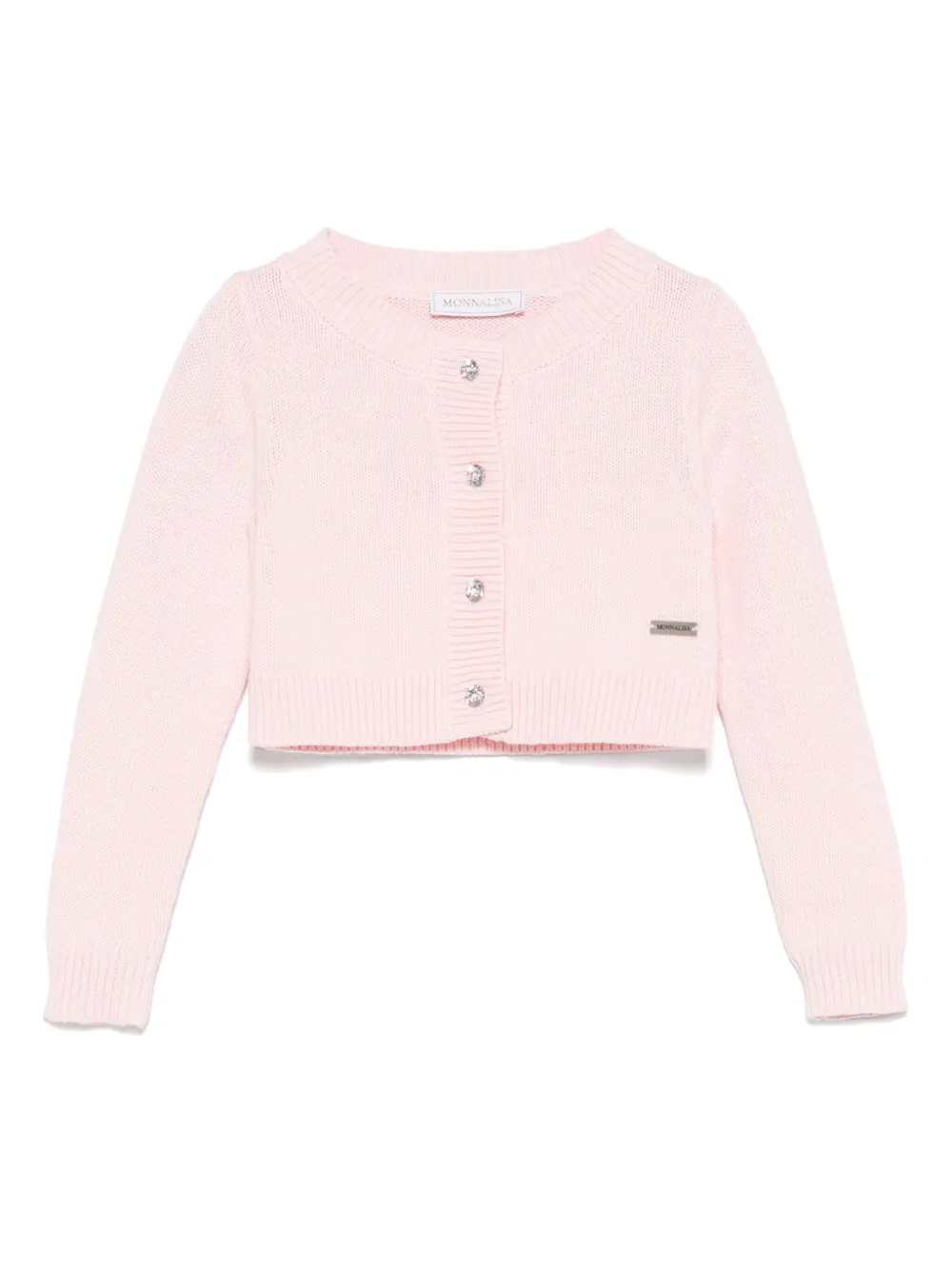 Monnalisa Ribgebreid vest Roze