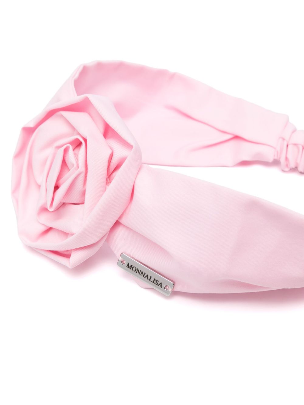 Monnalisa Haarband met bloemapplicatie - Roze