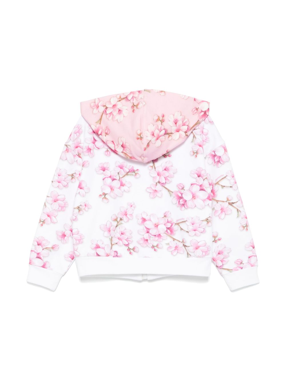 Monnalisa Hoodie met bloemenprint - Wit