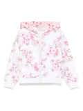 Monnalisa floral-print hoodie - White