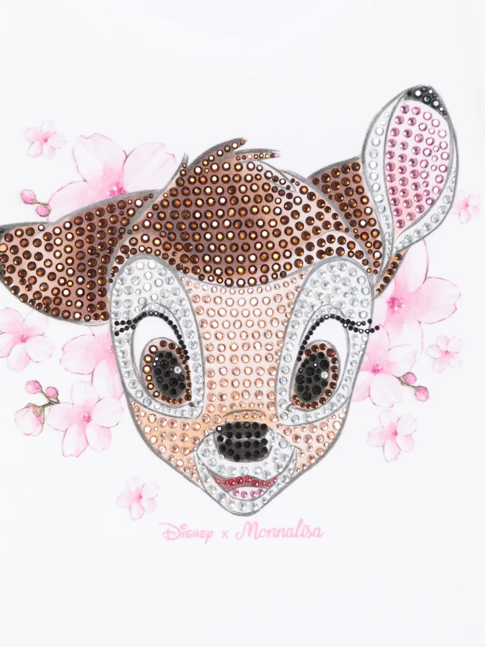Monnalisa x Disney T-shirt met Bambi-print Wit