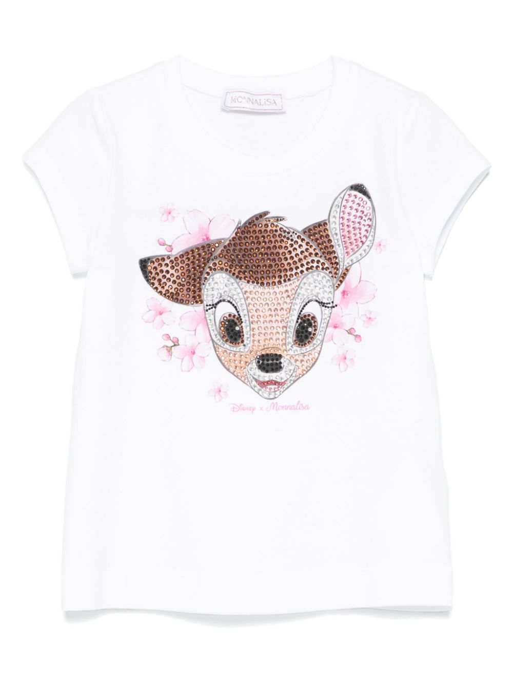 Monnalisa x Disney T-shirt met Bambi-print Wit