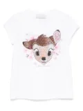 Monnalisa x Disney Bambi-print T-shirt - White