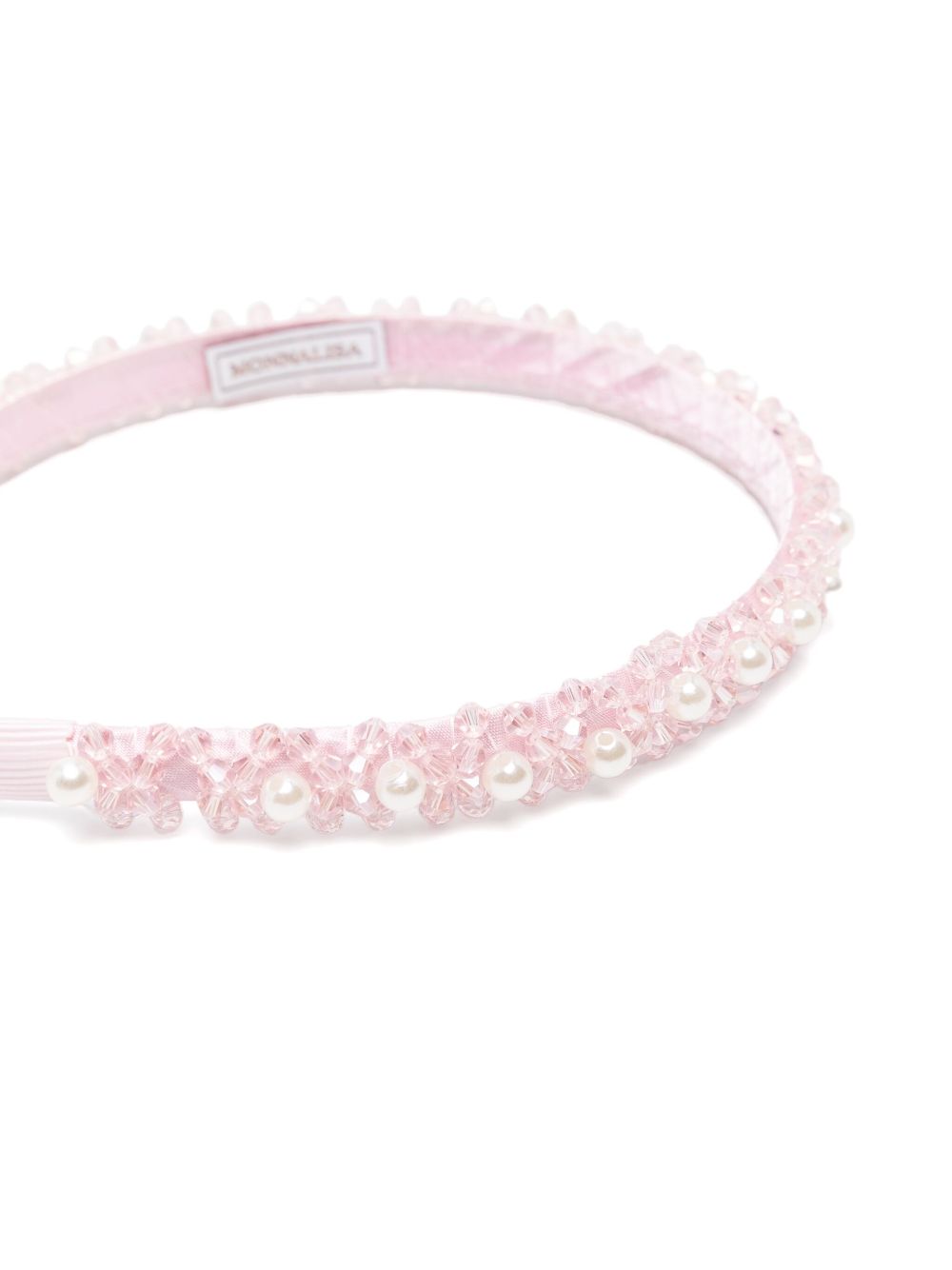 Monnalisa bead-embellished headband - Pink