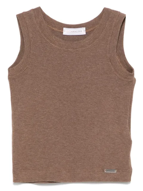 Monnalisa fine-ribbed tank top