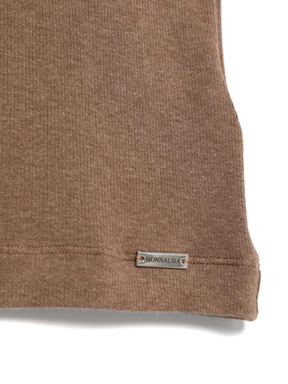Monnalisa Geribbelde tanktop Bruin