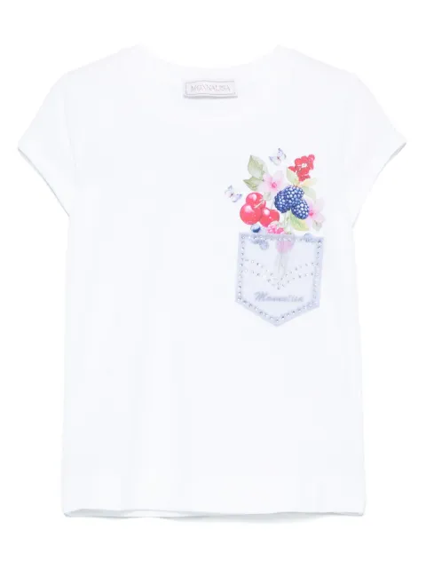 Monnalisa T-shirt met bloemenprint
