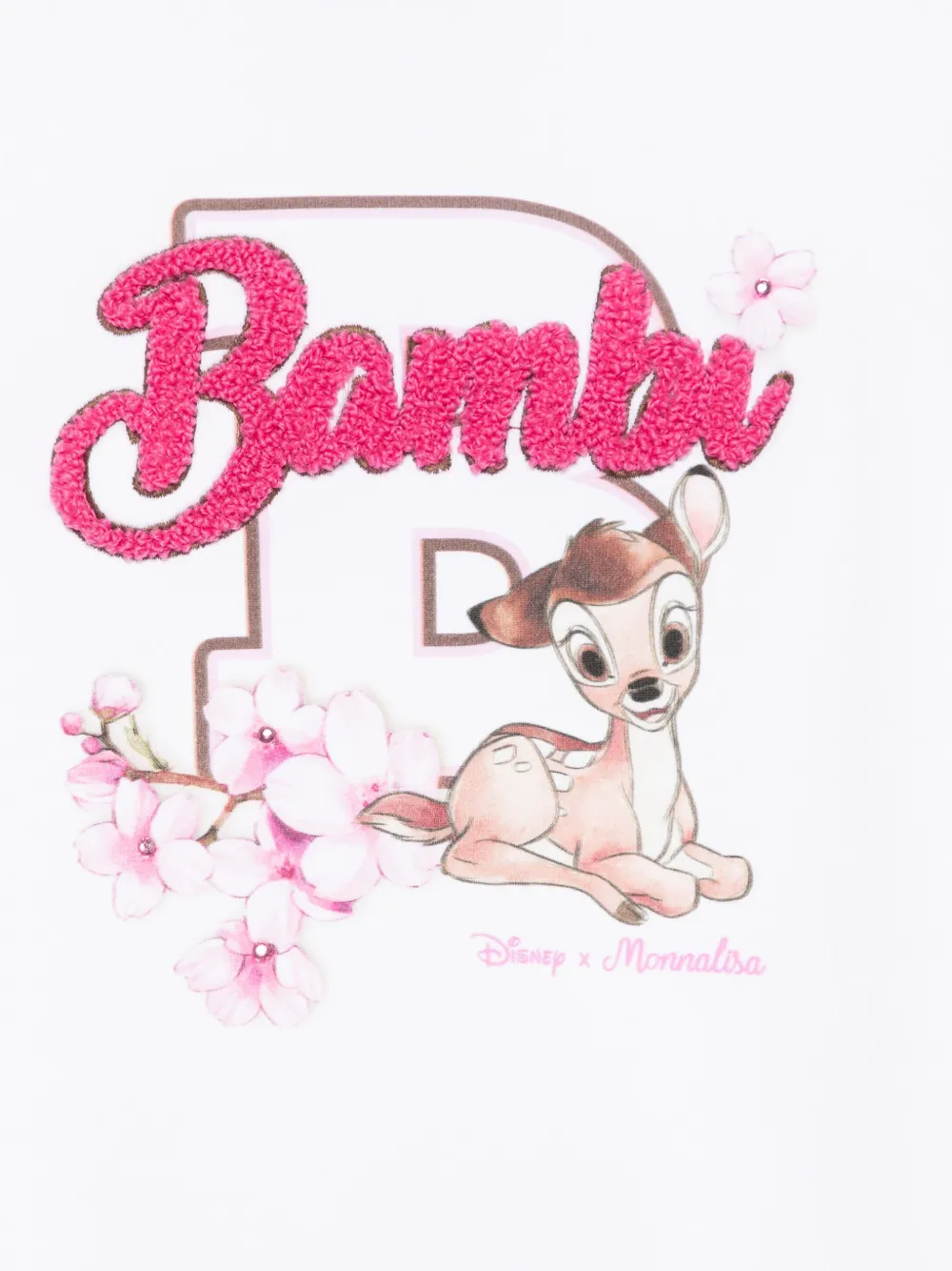 Monnalisa x Disney sweater met Bambi-print Wit