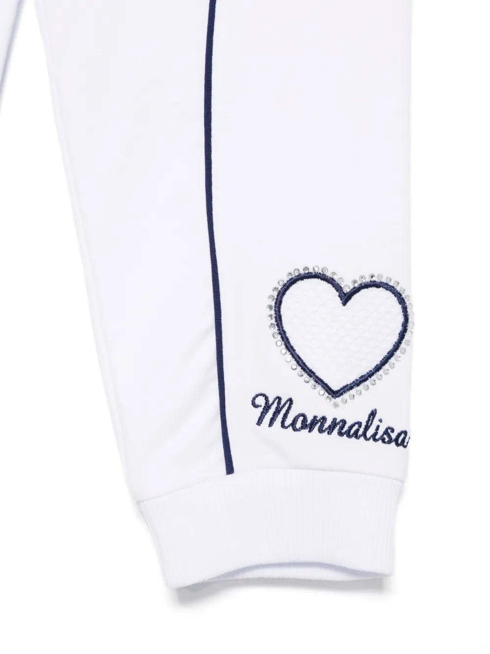 Monnalisa Trainingsbroek met afwerking Wit