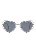 Monnalisa heart shape-frame sunglasses - Silver