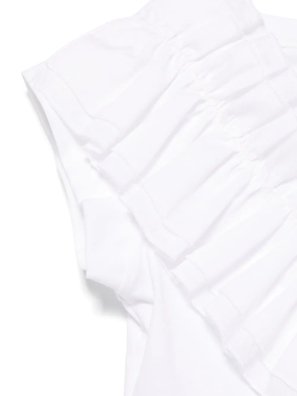 Monnalisa T-shirt met ruches en applicatie Wit