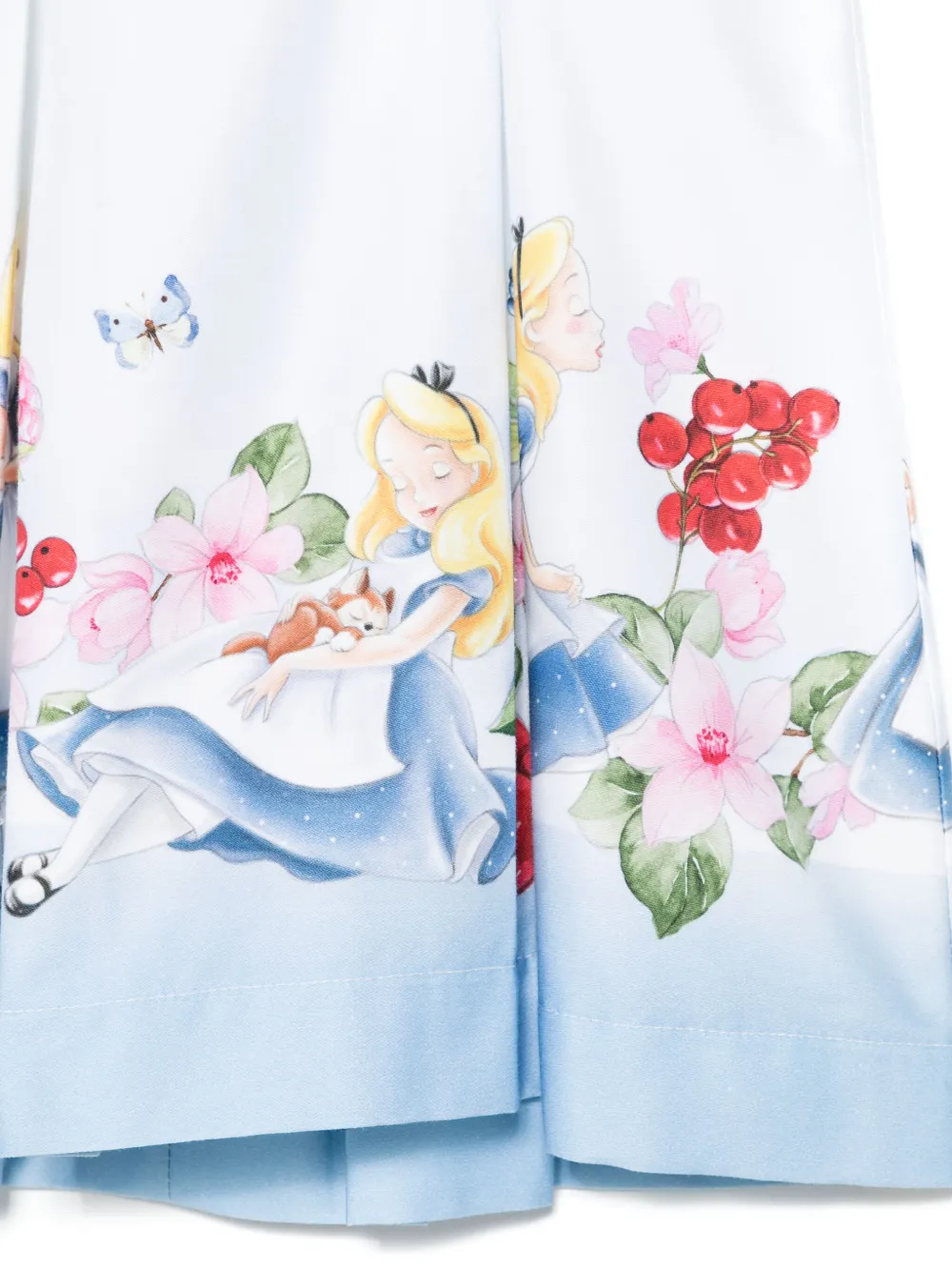 Monnalisa x Disney jurk met Alice-print Wit