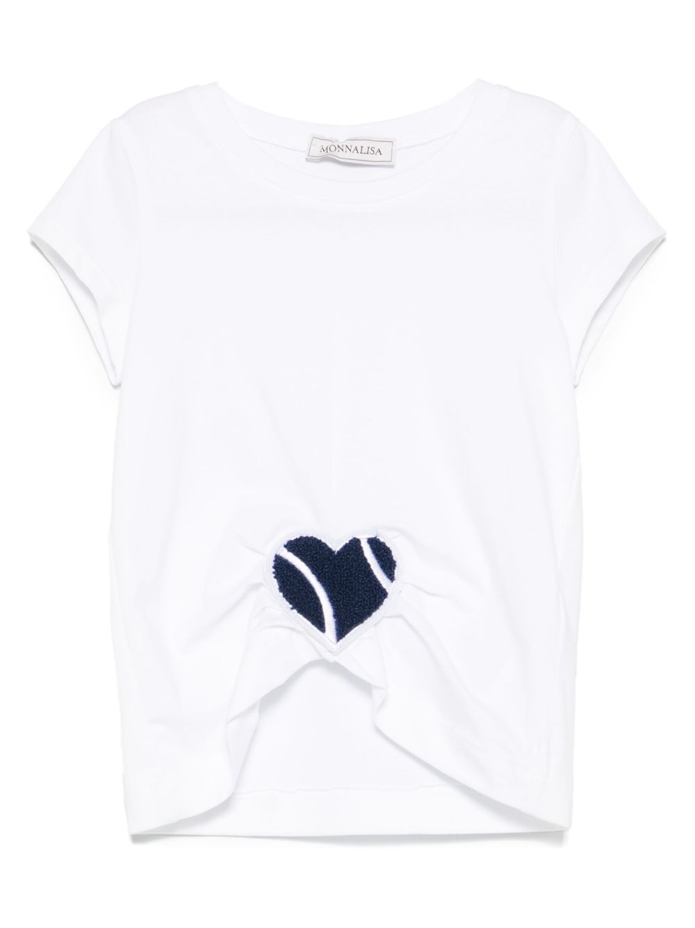 MONNALISA HEART-PATCH T-SHIRT