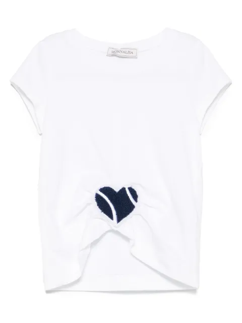 Monnalisa heart-patch T-shirt