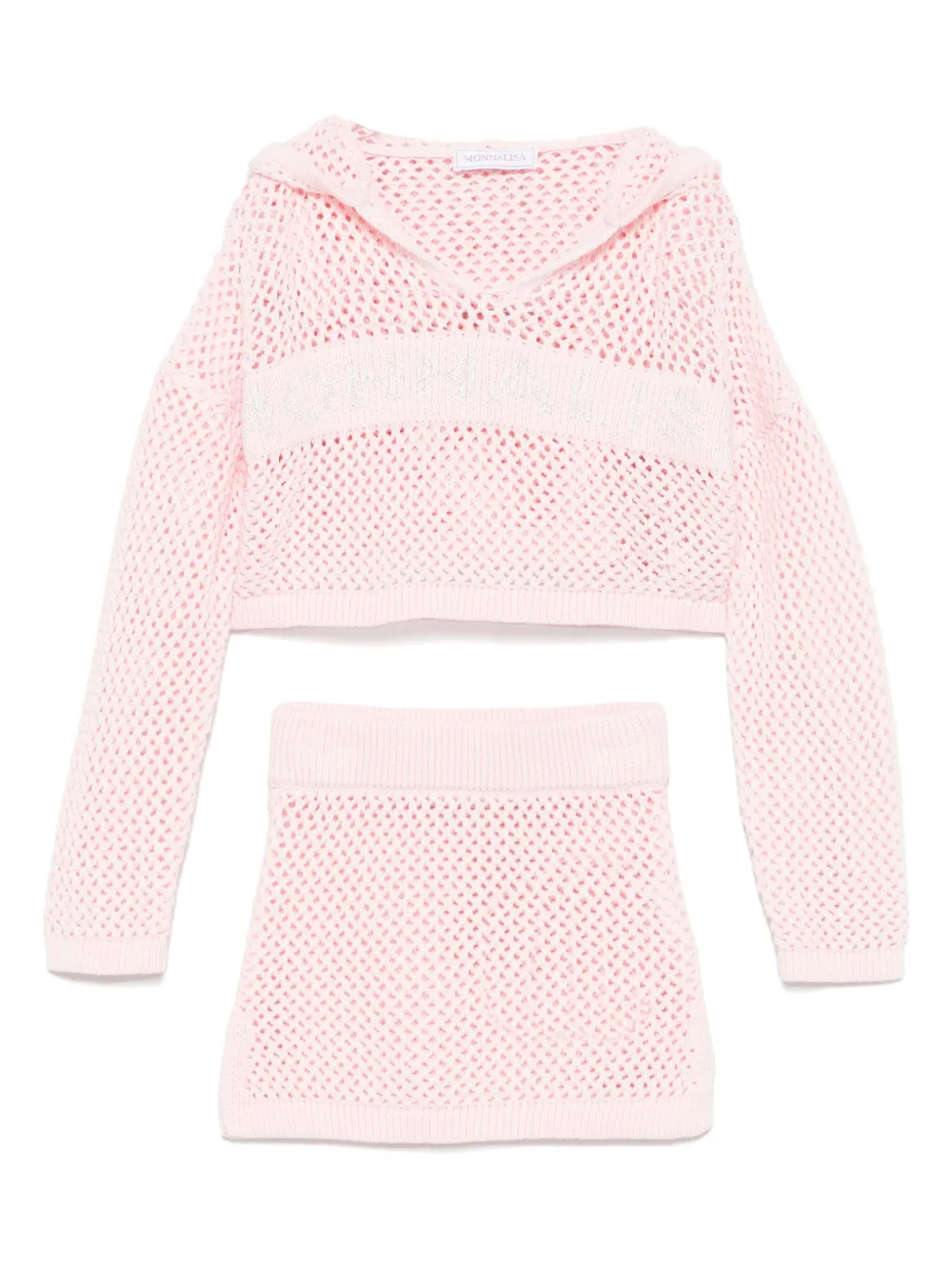 Monnalisa set de falda de tejido flojo | rosado | Image 1