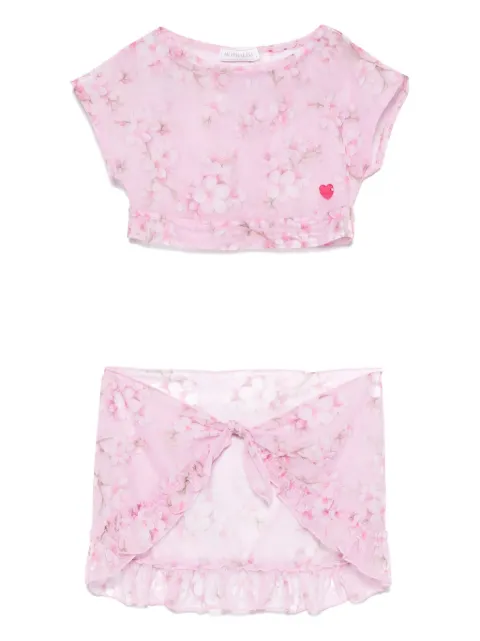 Monnalisa set de pareo con estampado floral