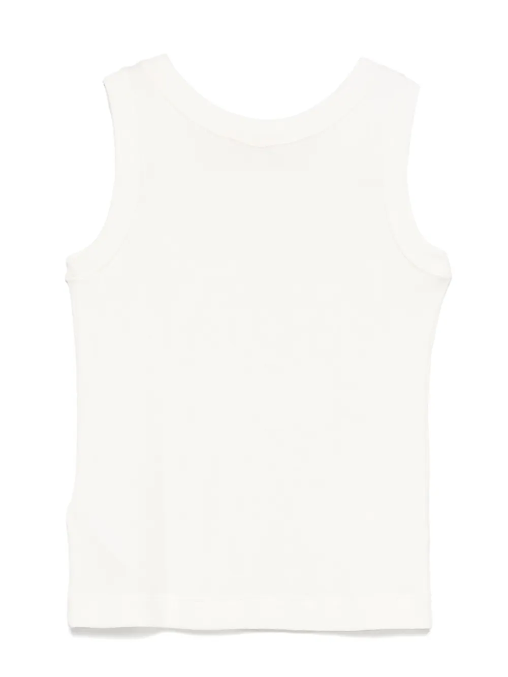 Monnalisa Geribbelde tanktop - Wit