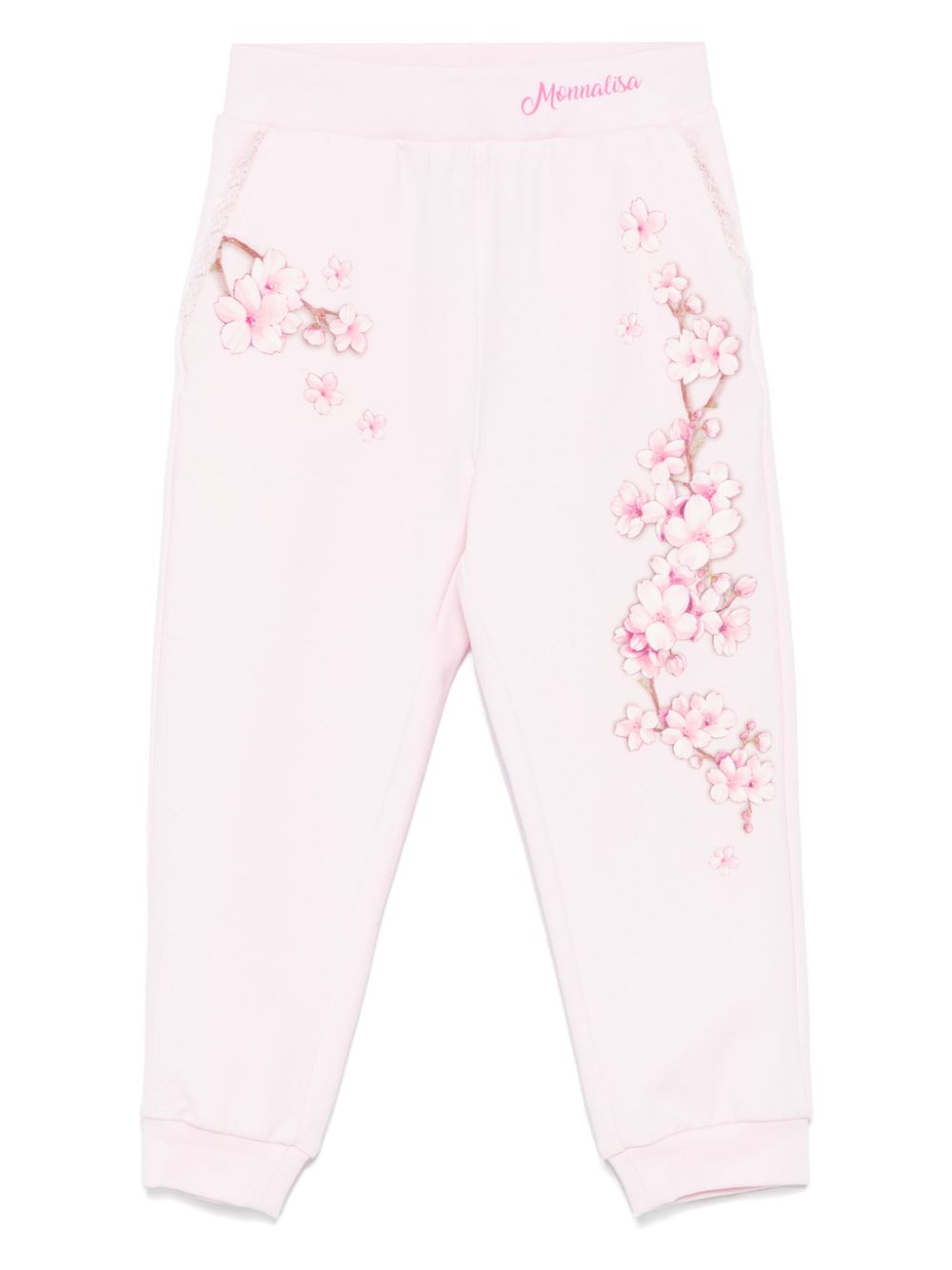 Monnalisa floral-print track pants - Pink