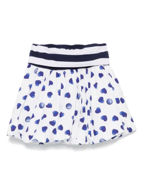 Monnalisa heart-print mini skirt