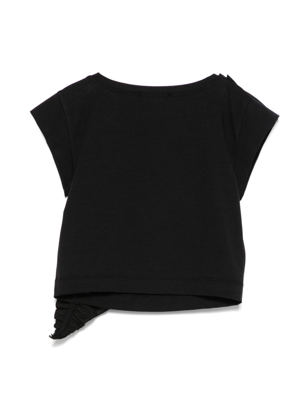 Monnalisa T-shirt met ruches - Zwart