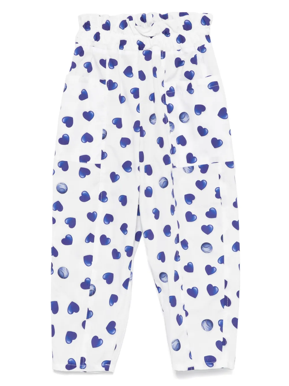 Monnalisa Broek met hartprint Wit