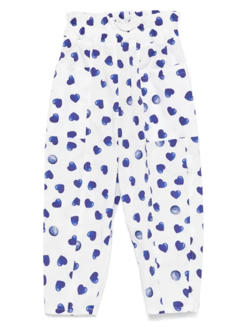 Monnalisa heart-print trousers