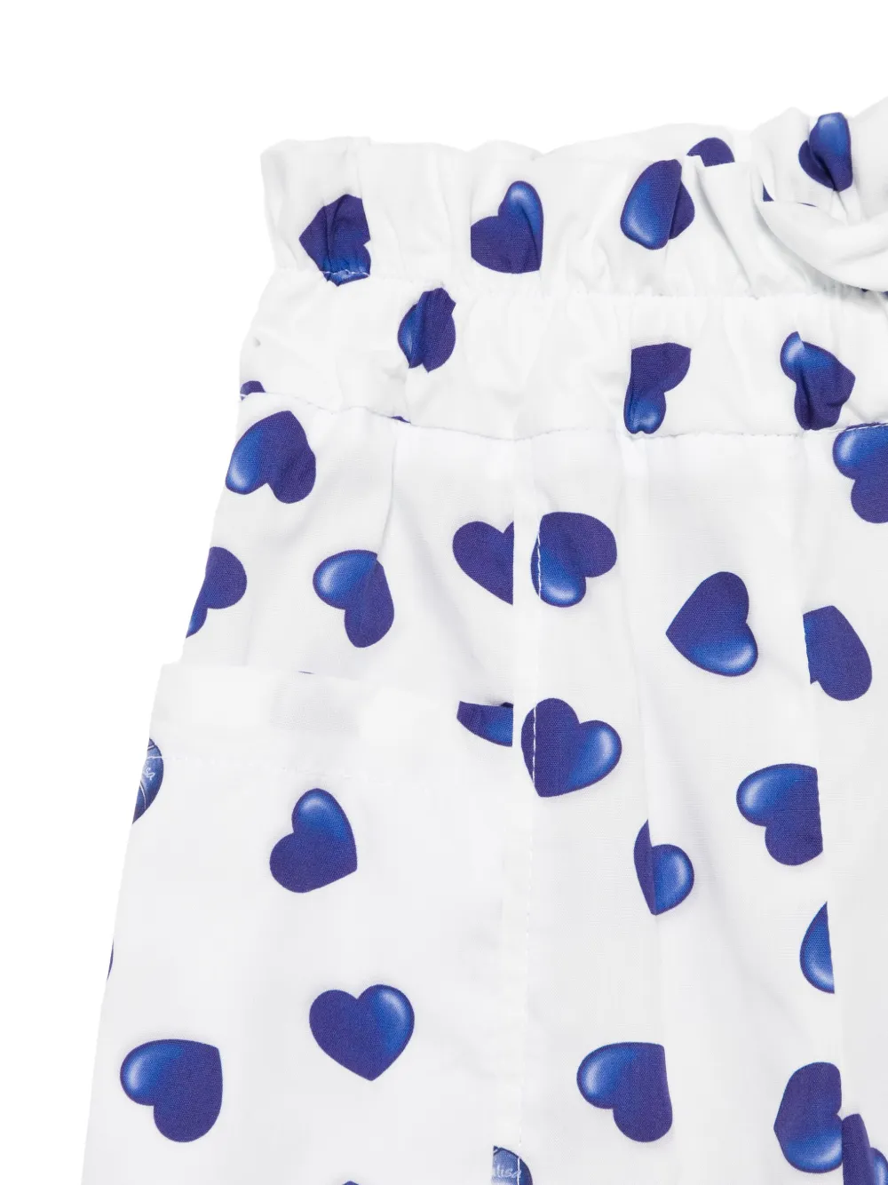 Monnalisa Broek met hartprint Wit
