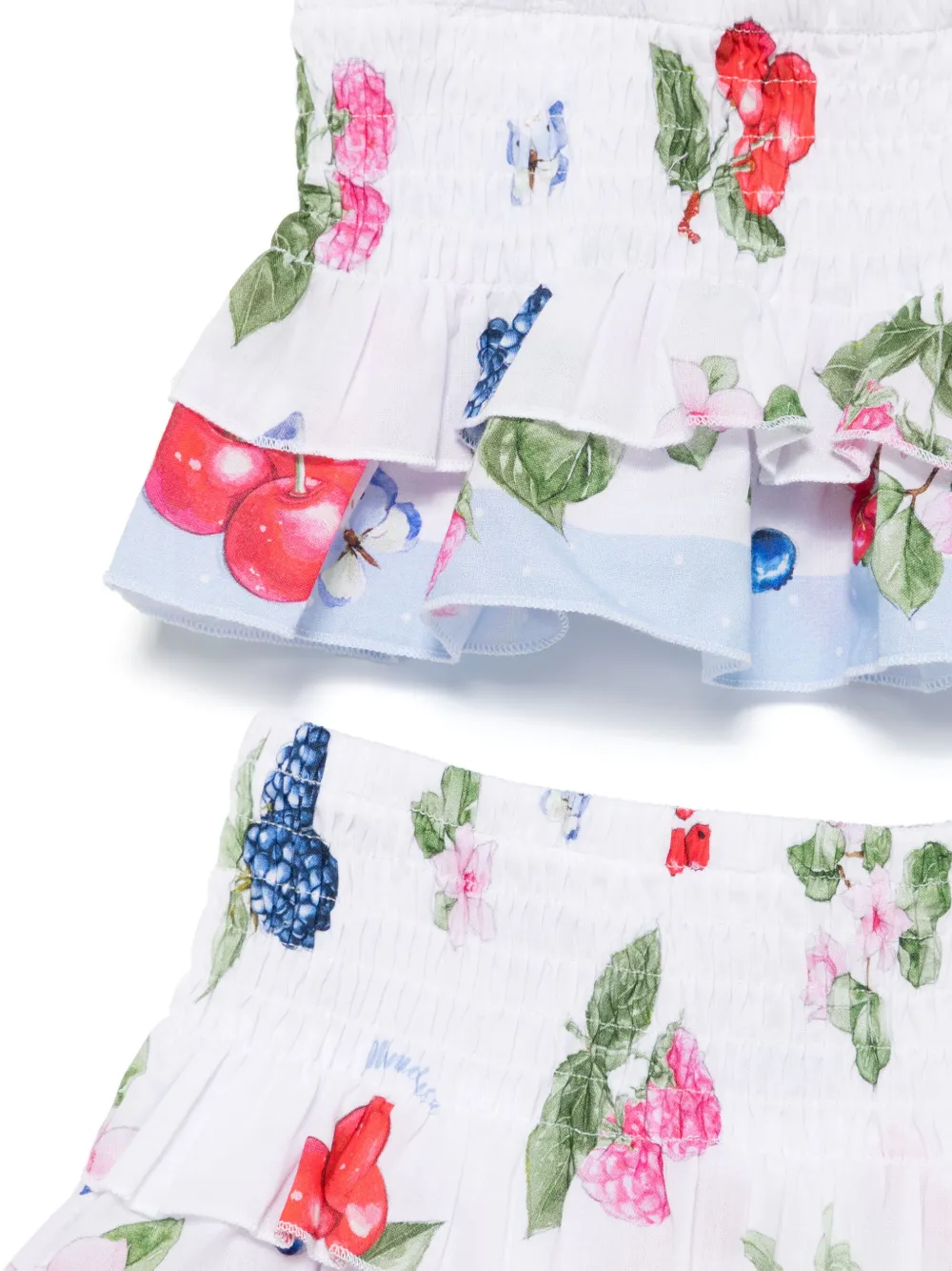 Monnalisa Top en rok met print Wit