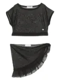 Monnalisa mesh beach set - Black