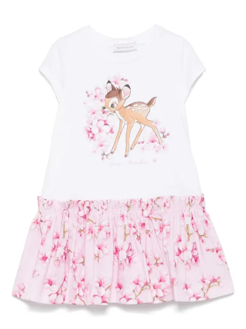 Monnalisa x Disney Bambi-print dress