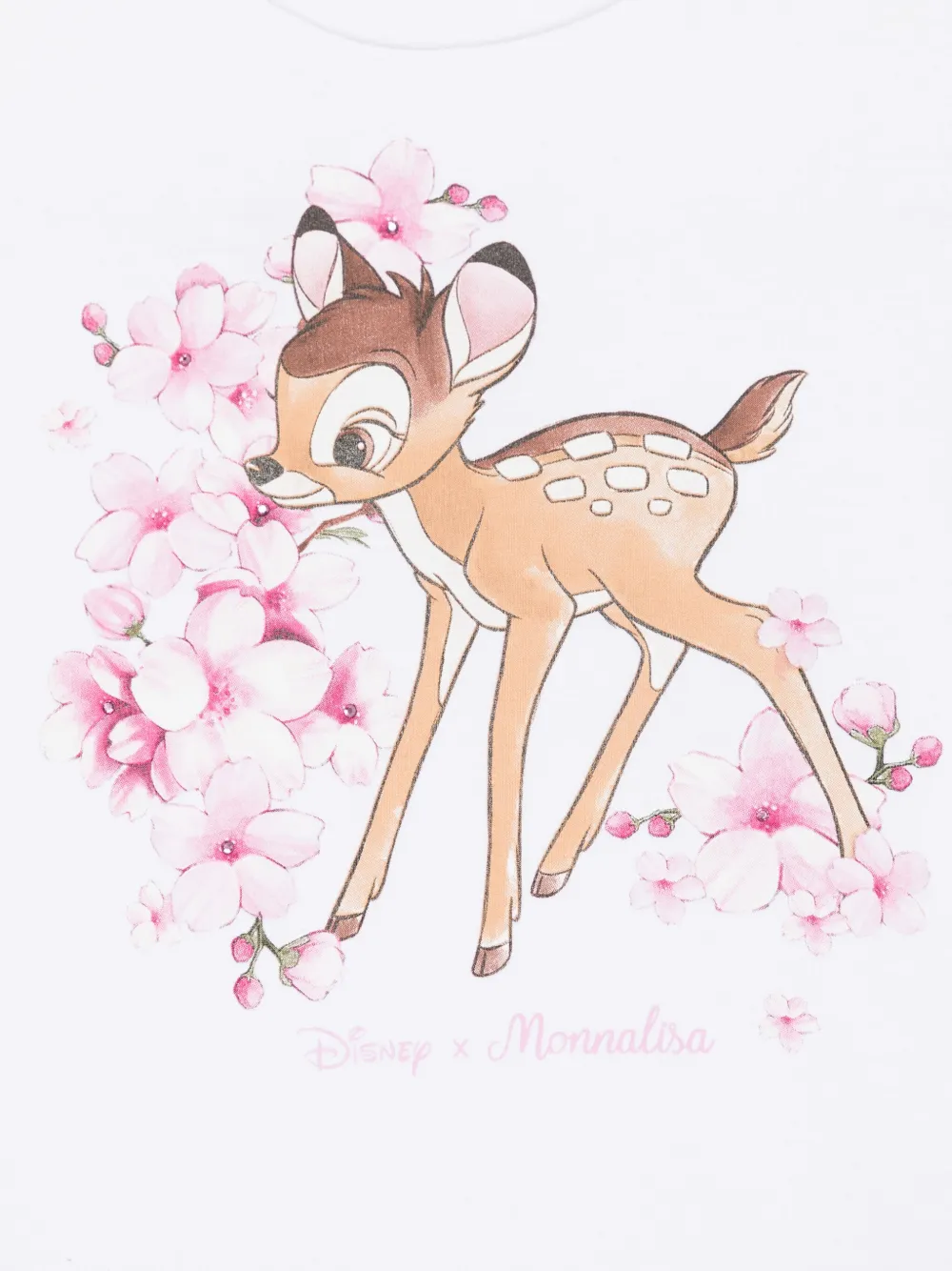 Monnalisa x Disney jurk met Bambi print Wit
