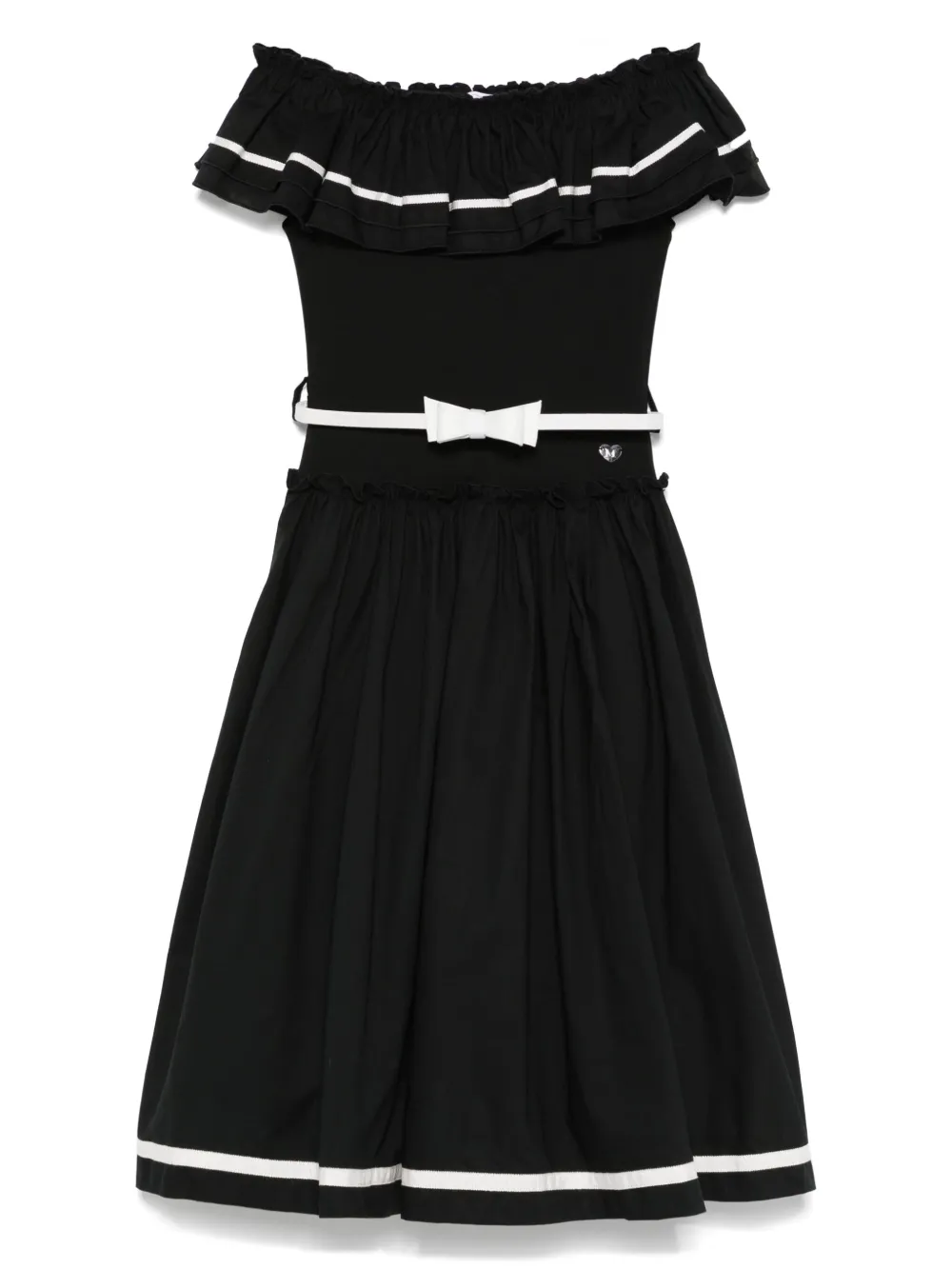 Monnalisa vestido con cinturón | negro | Image 1