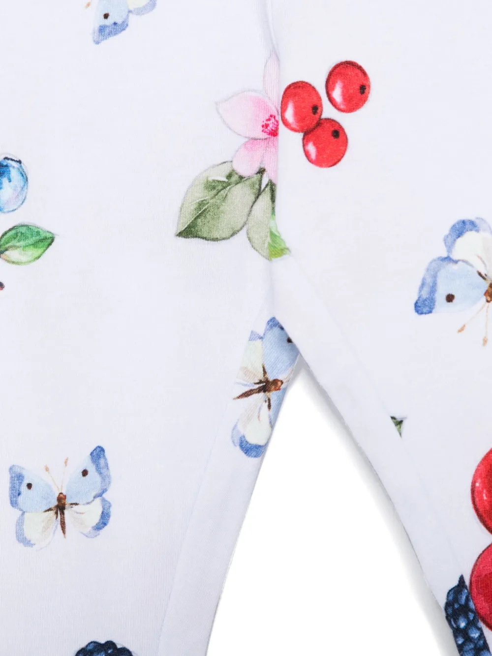 Monnalisa Frui-print Leggings In Blue