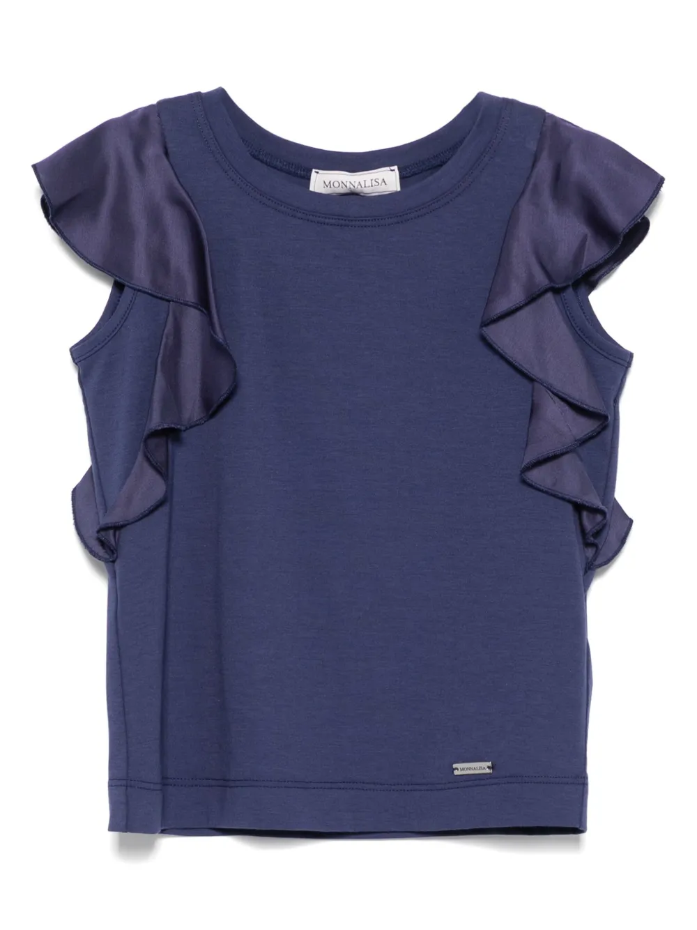 Monnalisa Top met ruches Blauw