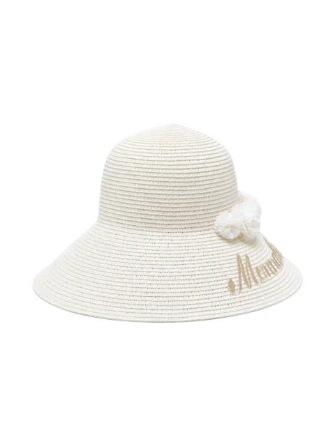 Monnalisa floral-appliqué hat