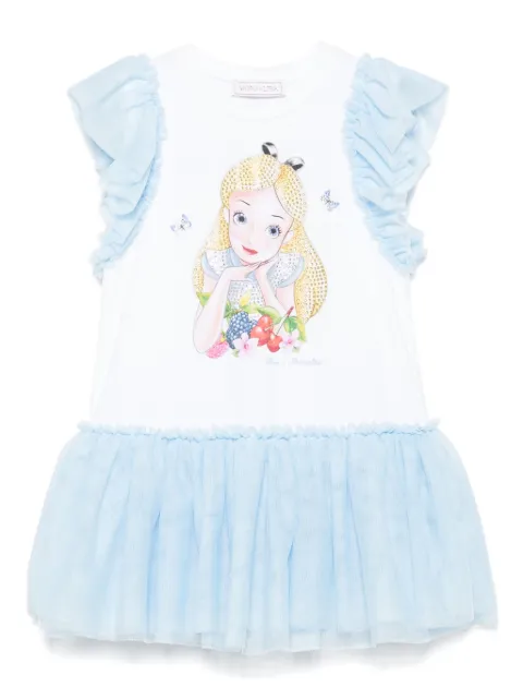Monnalisa x Disney Alice-print dress