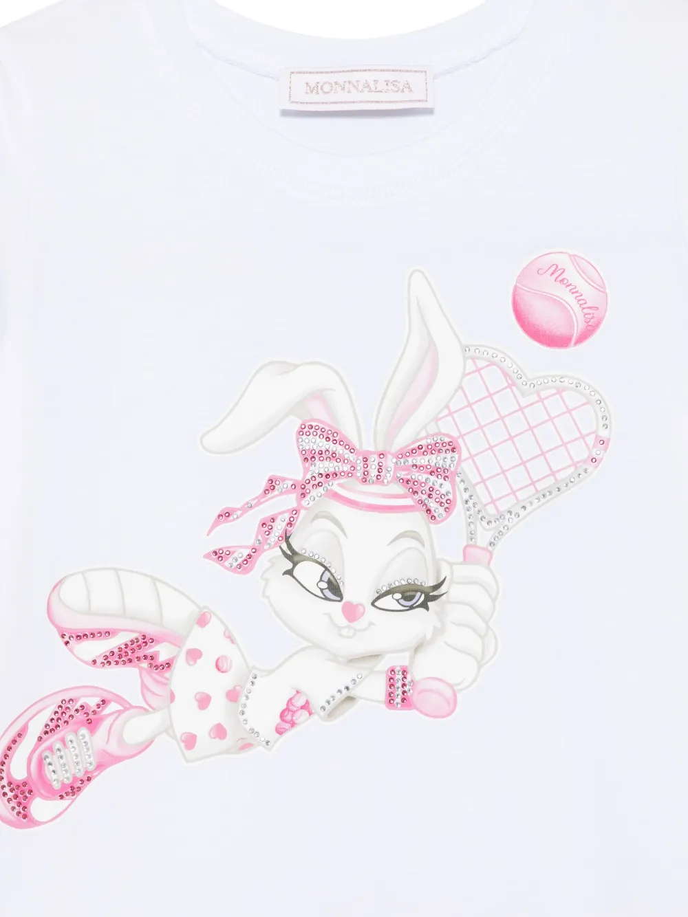 Monnalisa Shirtjurk met print Wit