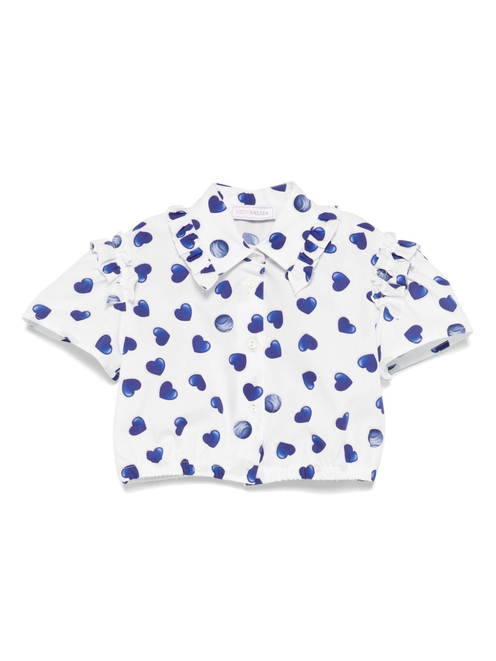 Monnalisa Shirt met hartprint Wit