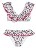 Monnalisa leopard-print bikini - White