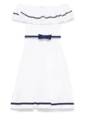 Monnalisa belted dress - White