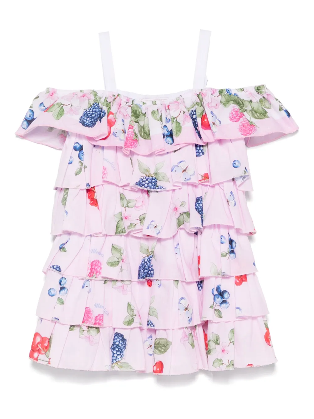 Monnalisa Jurk met ruches Roze
