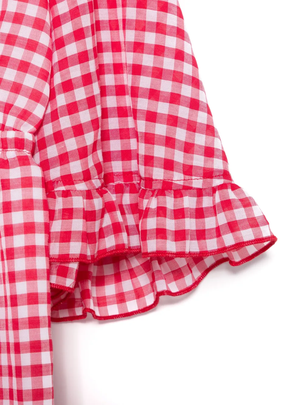 Shop Monnalisa Checked Jumpsuit In Red