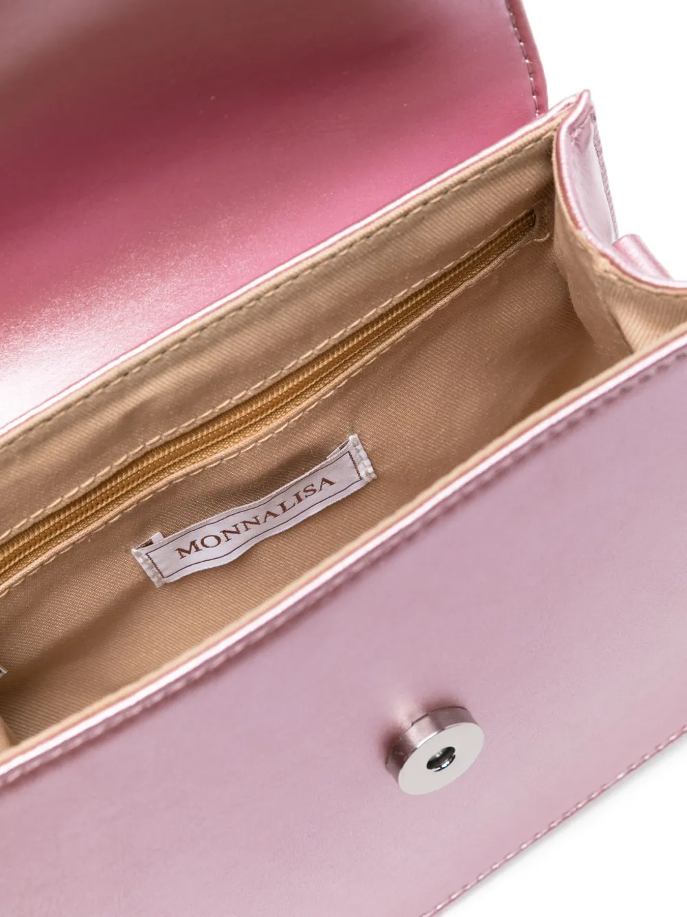 Shop Monnalisa Bow-detail Tote Bag In Pink